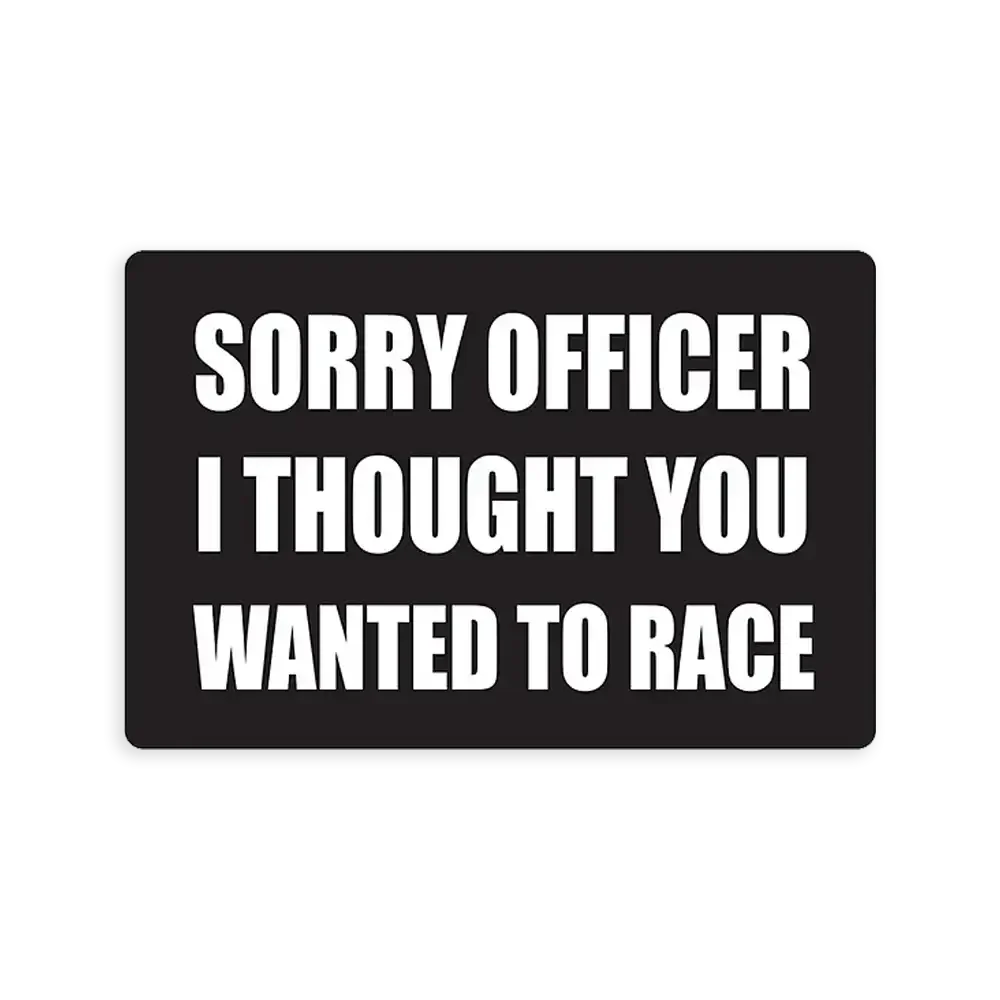 Funny Police Officer Car Sticker