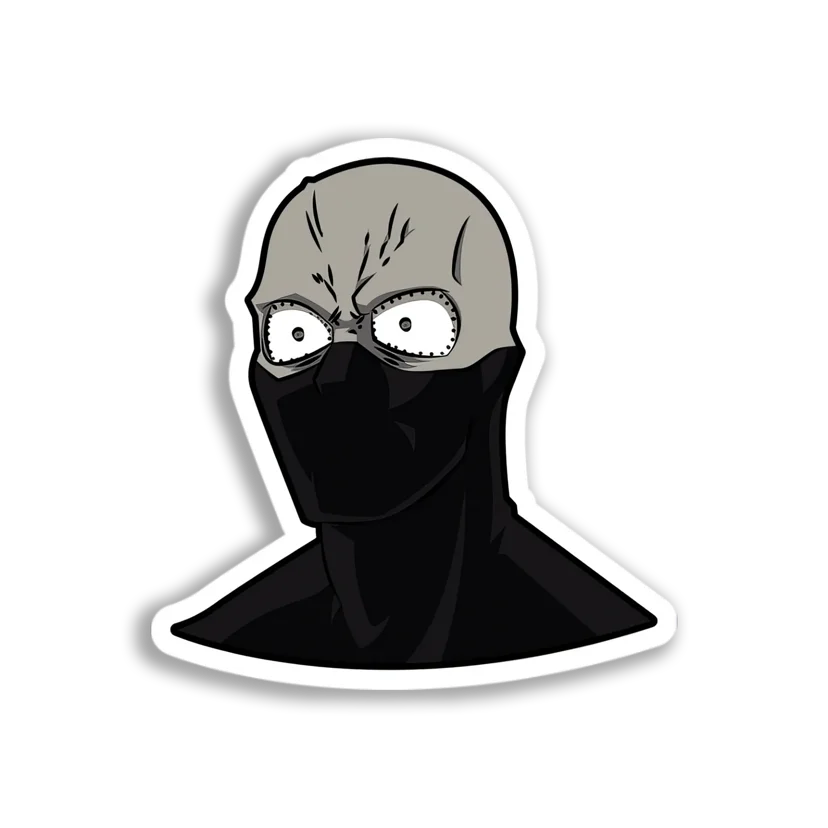 Masked Villain Portrait Sticker