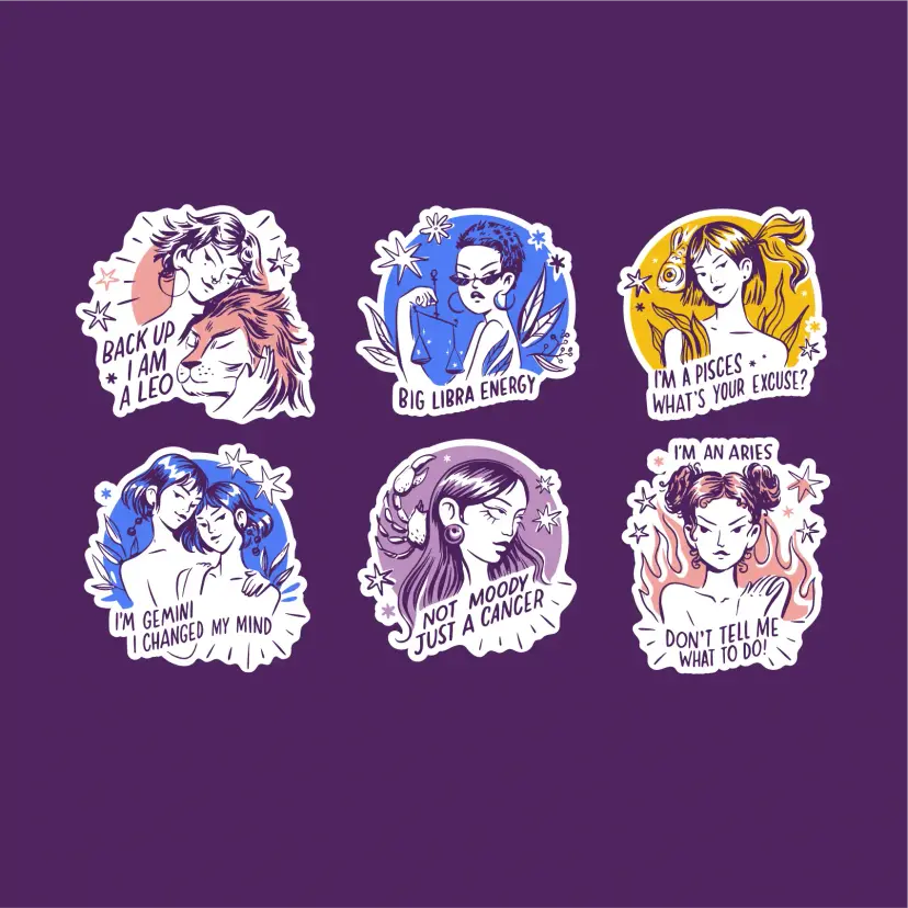 Zodiac Badge Stickers