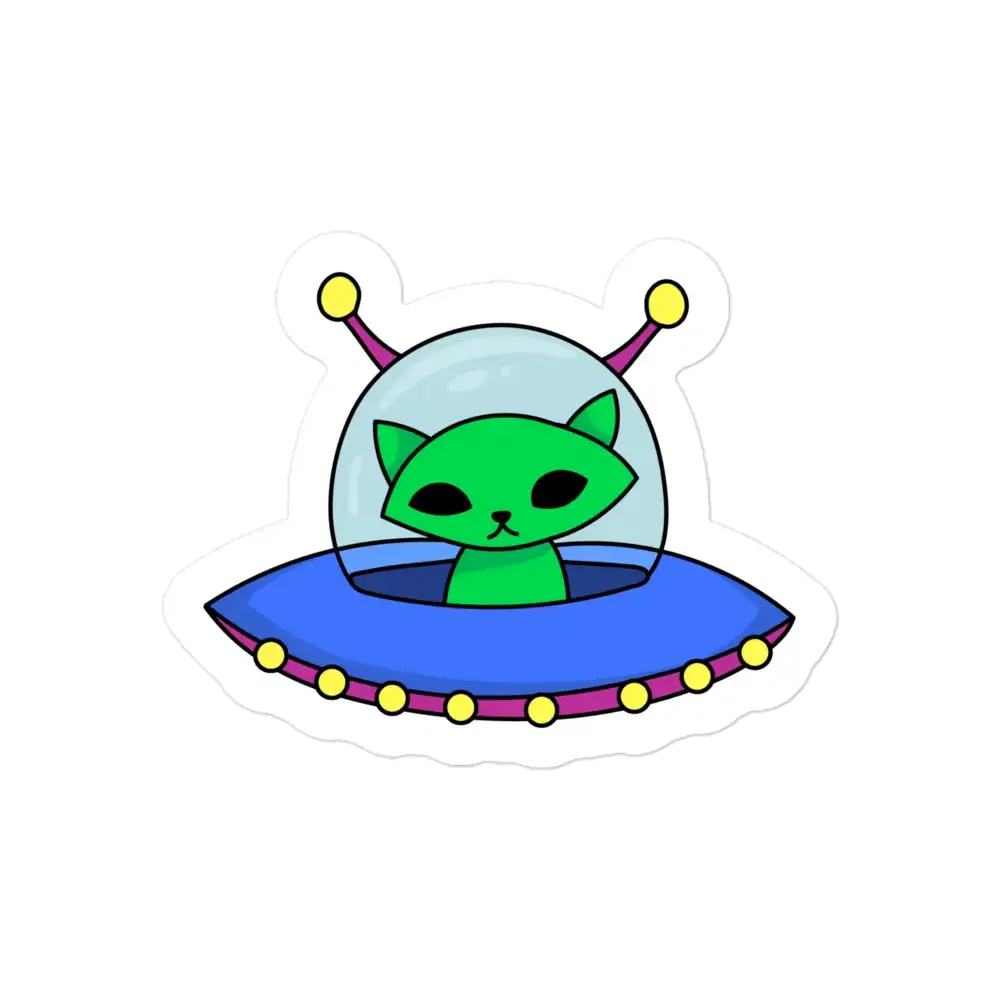 Cat Alien Sticker