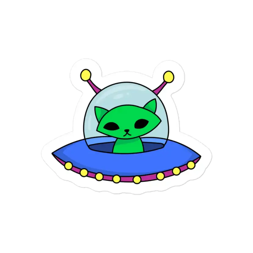 Cat Alien Sticker