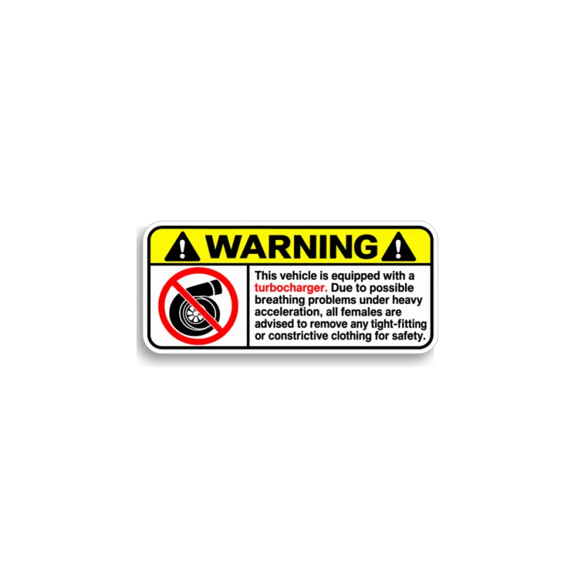 Turbo Breathing Warning Sticker