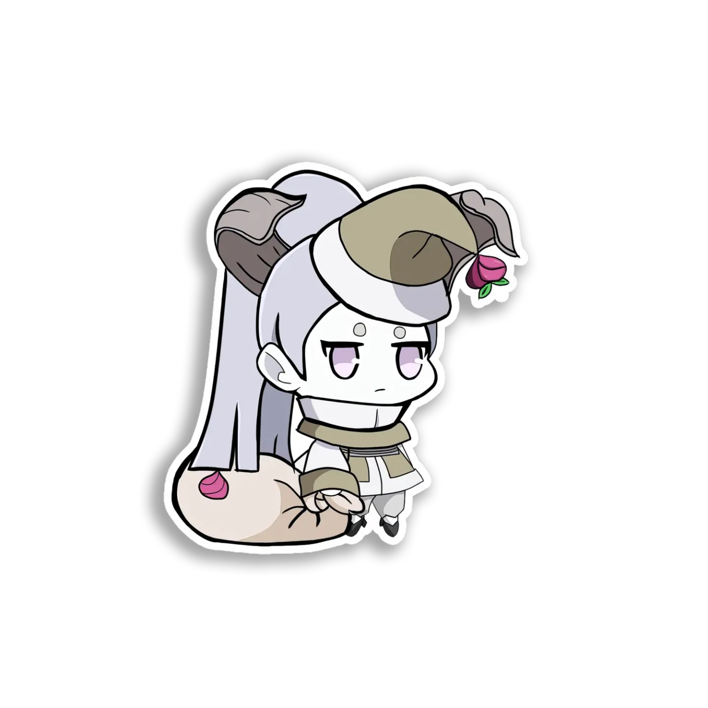 Chibi Ram Girl Character Sticker