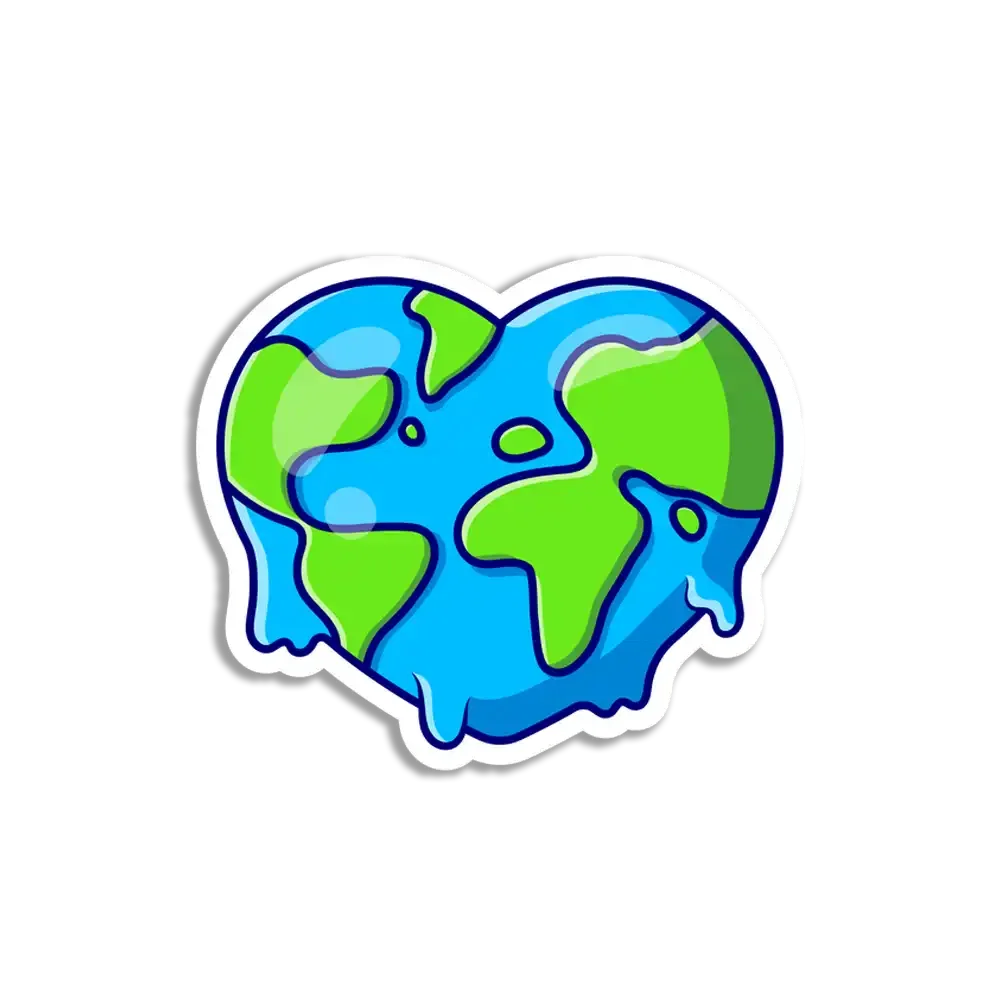 Heart Earth Sticker