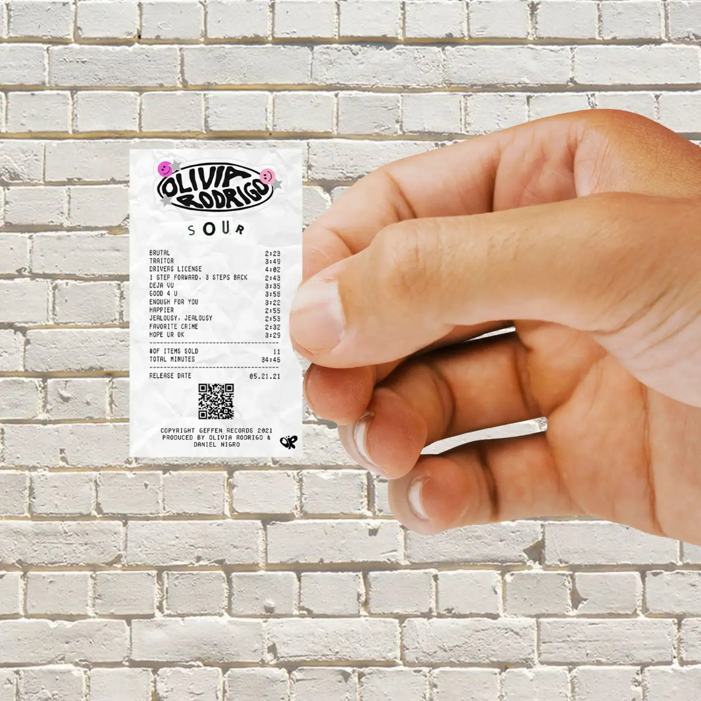 Olivia Rodrigo Receipt Sticker