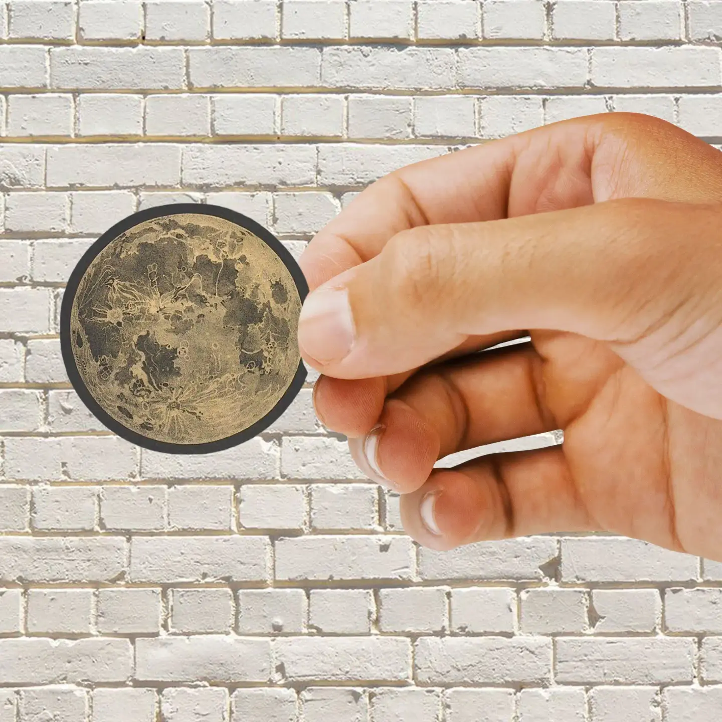 Vintage Moon Art Sticker