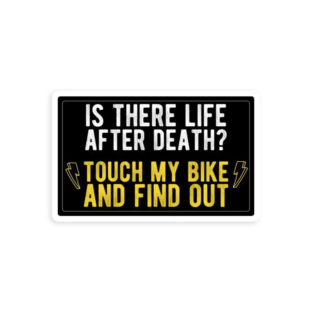 Don't Touch My Bike Sticker