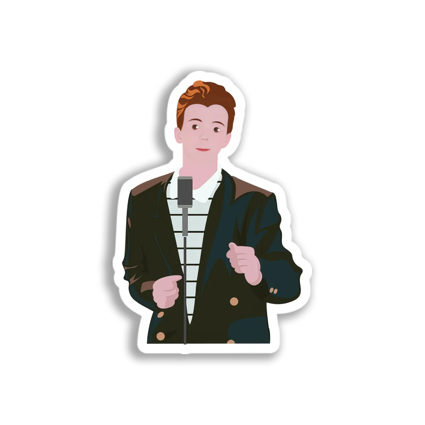 Singer at Microphone Sticker