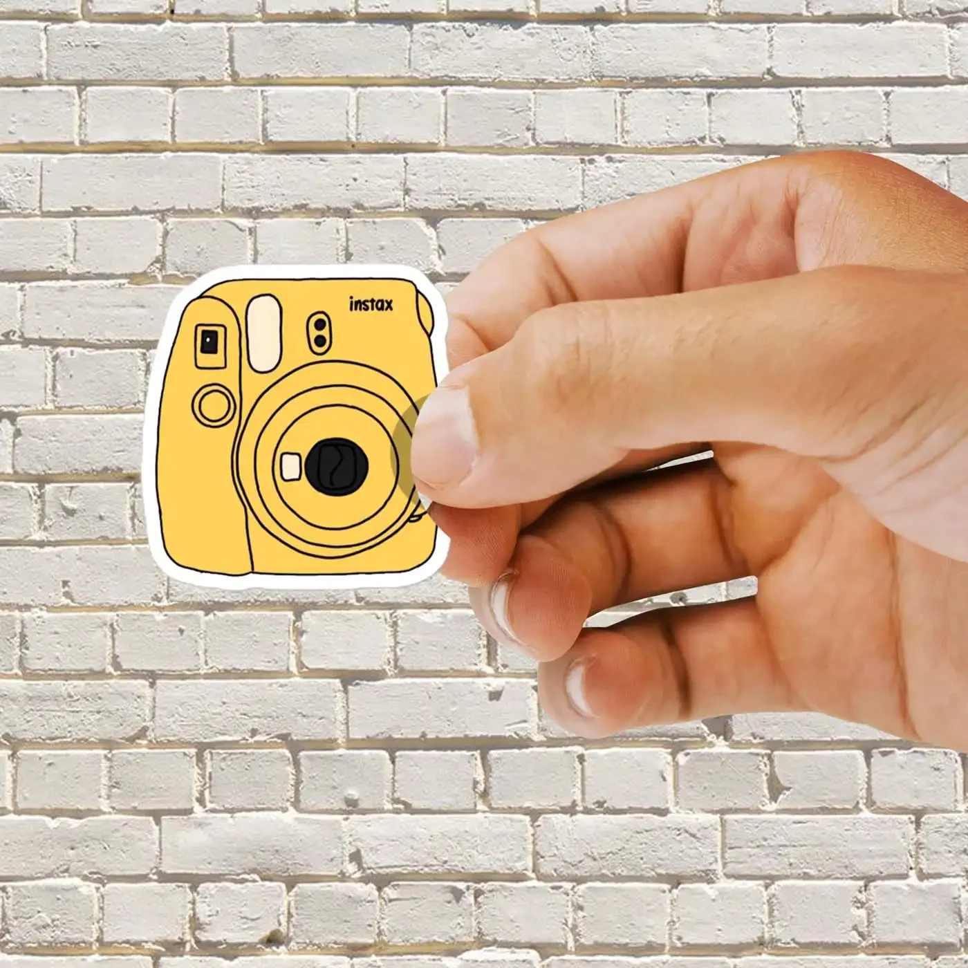 Yellow Polaroid Camera Sticker