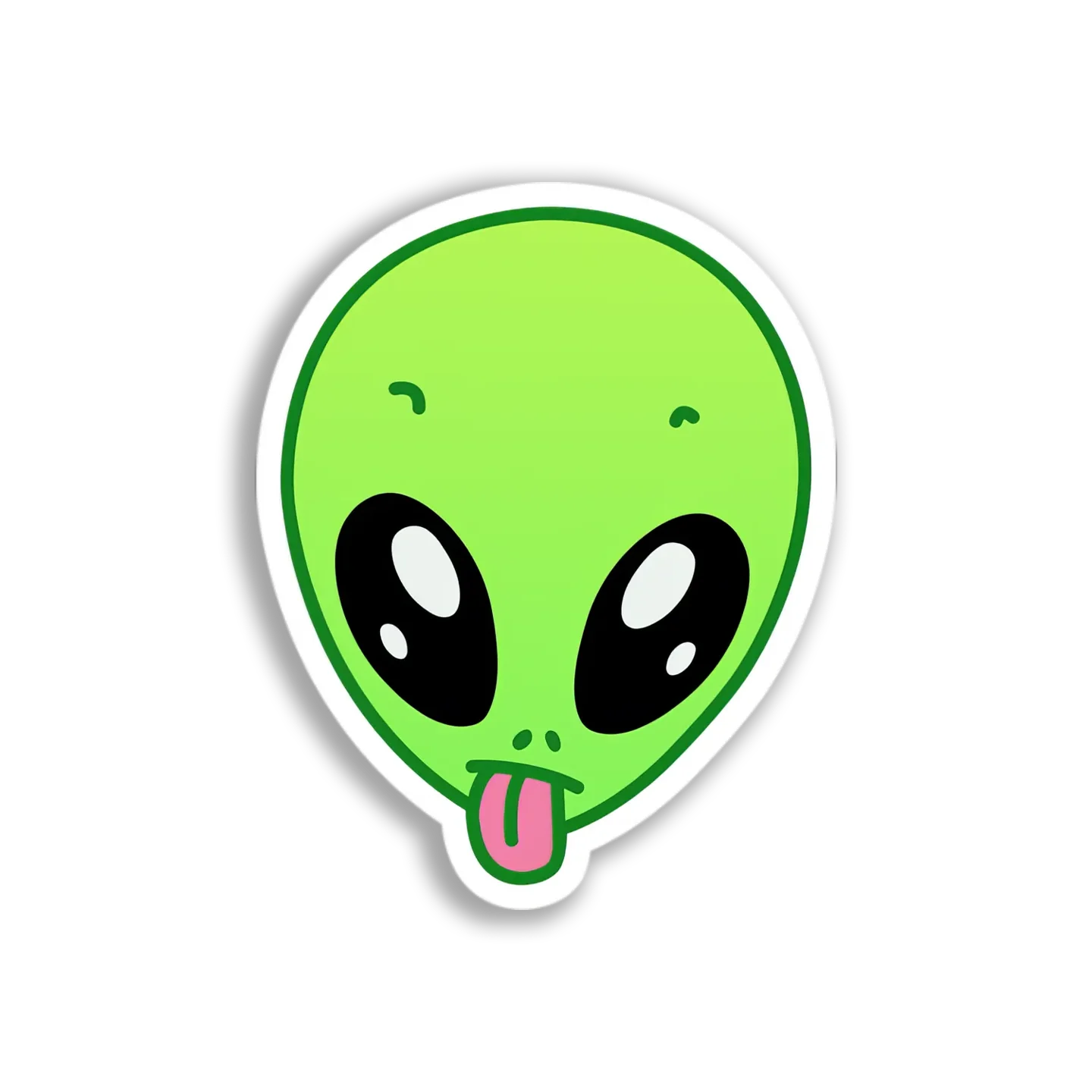 Silly Alien Face Sticker