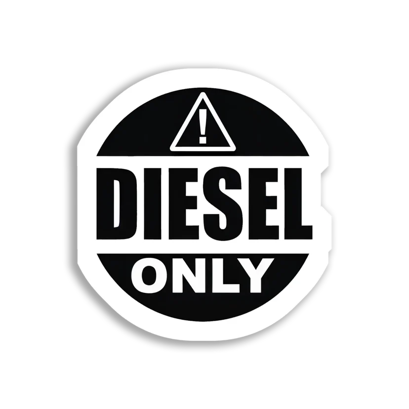 Diesel Only Fuel Car Sticker
