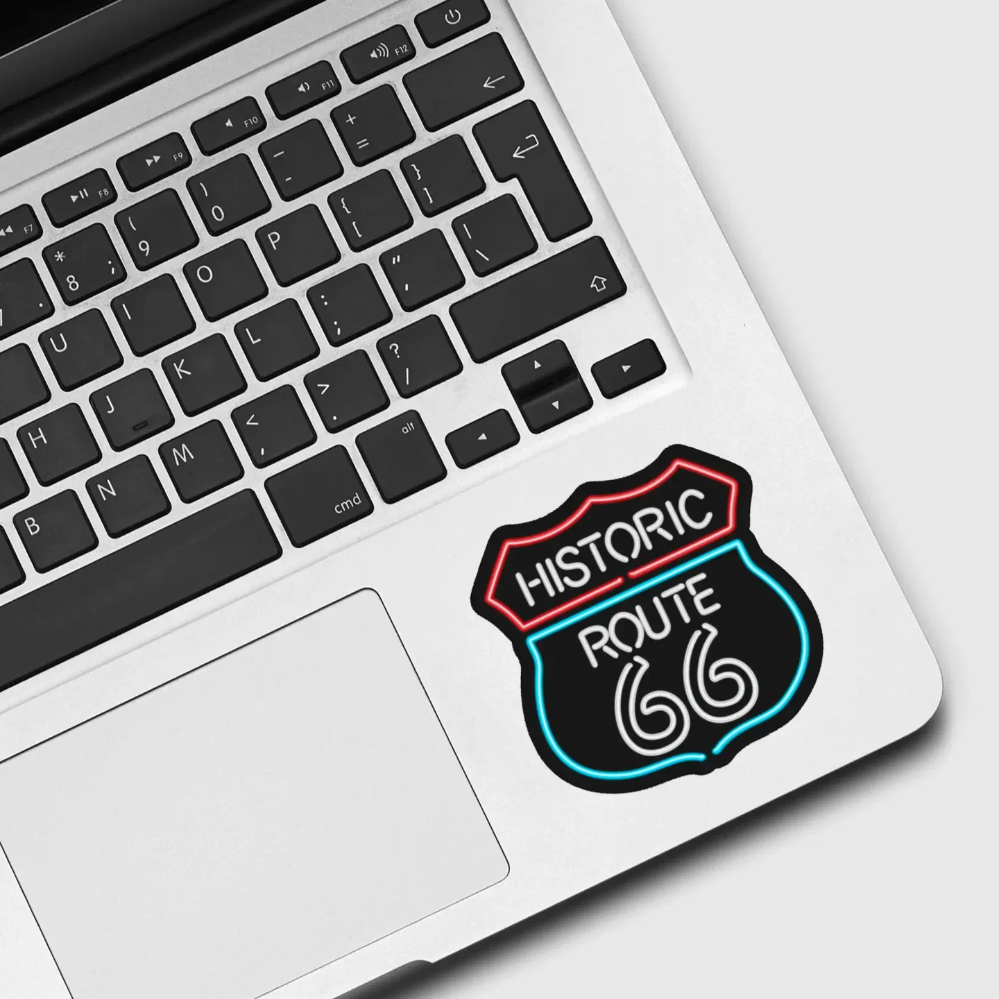 Neon Route 66 Sign Sticker