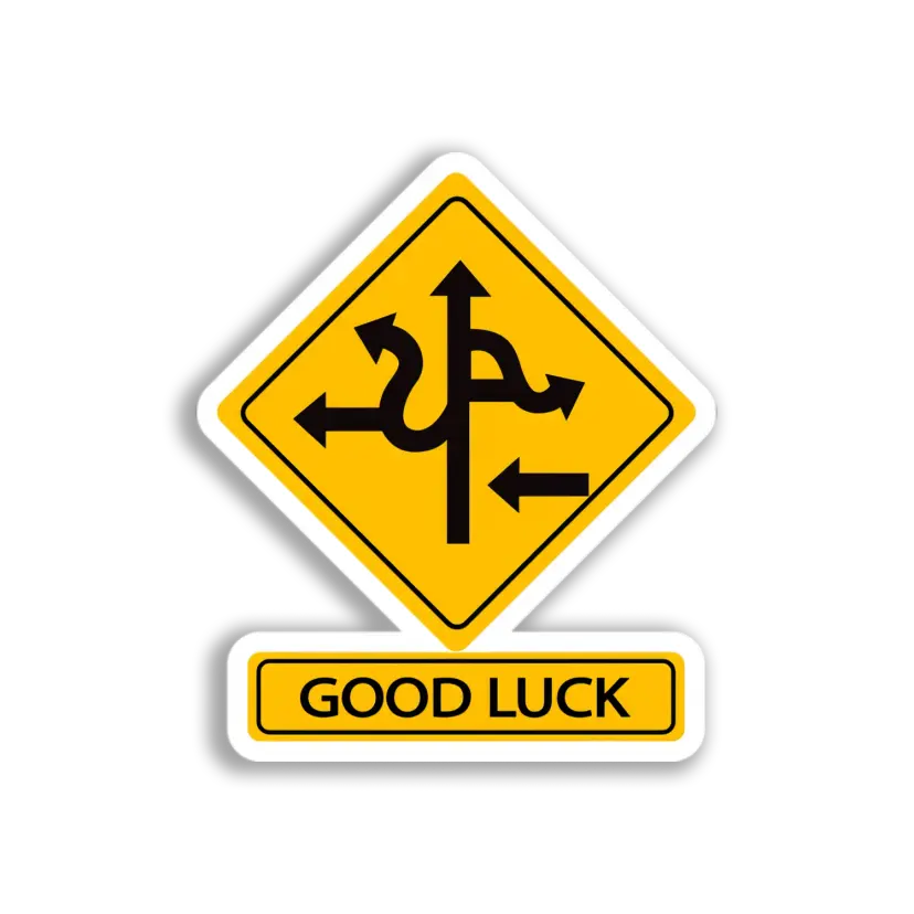Complex Road Sign Sticker