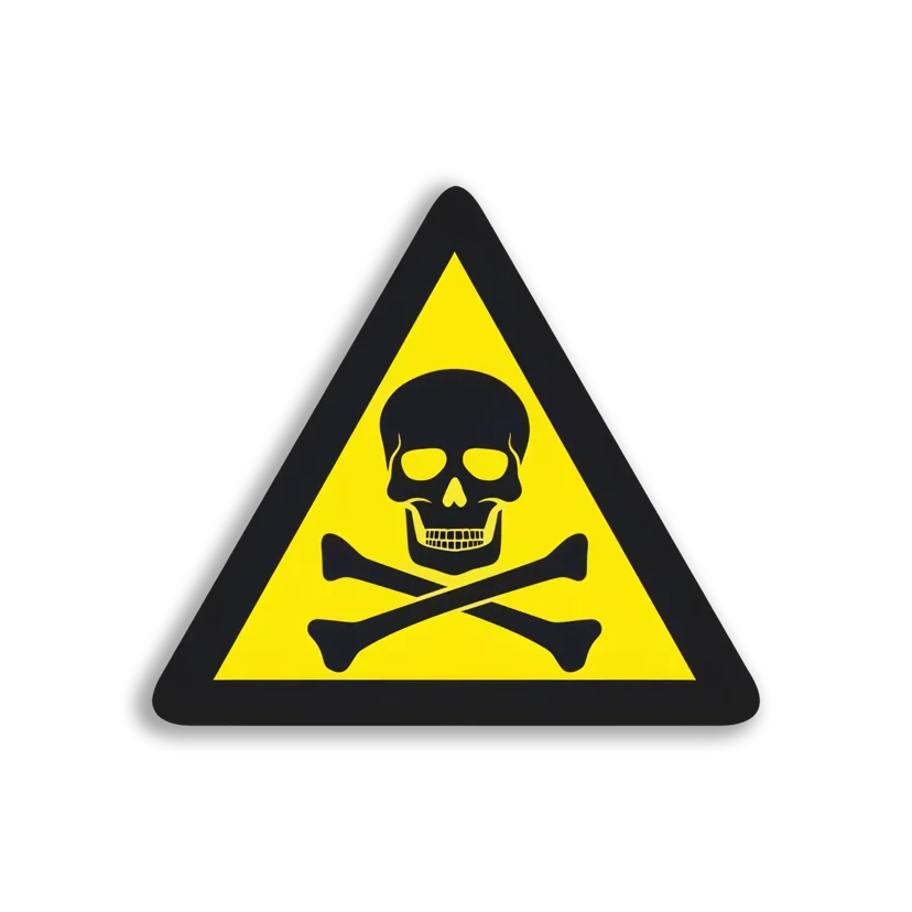 Skull and Crossbones Danger Symbol Sticker