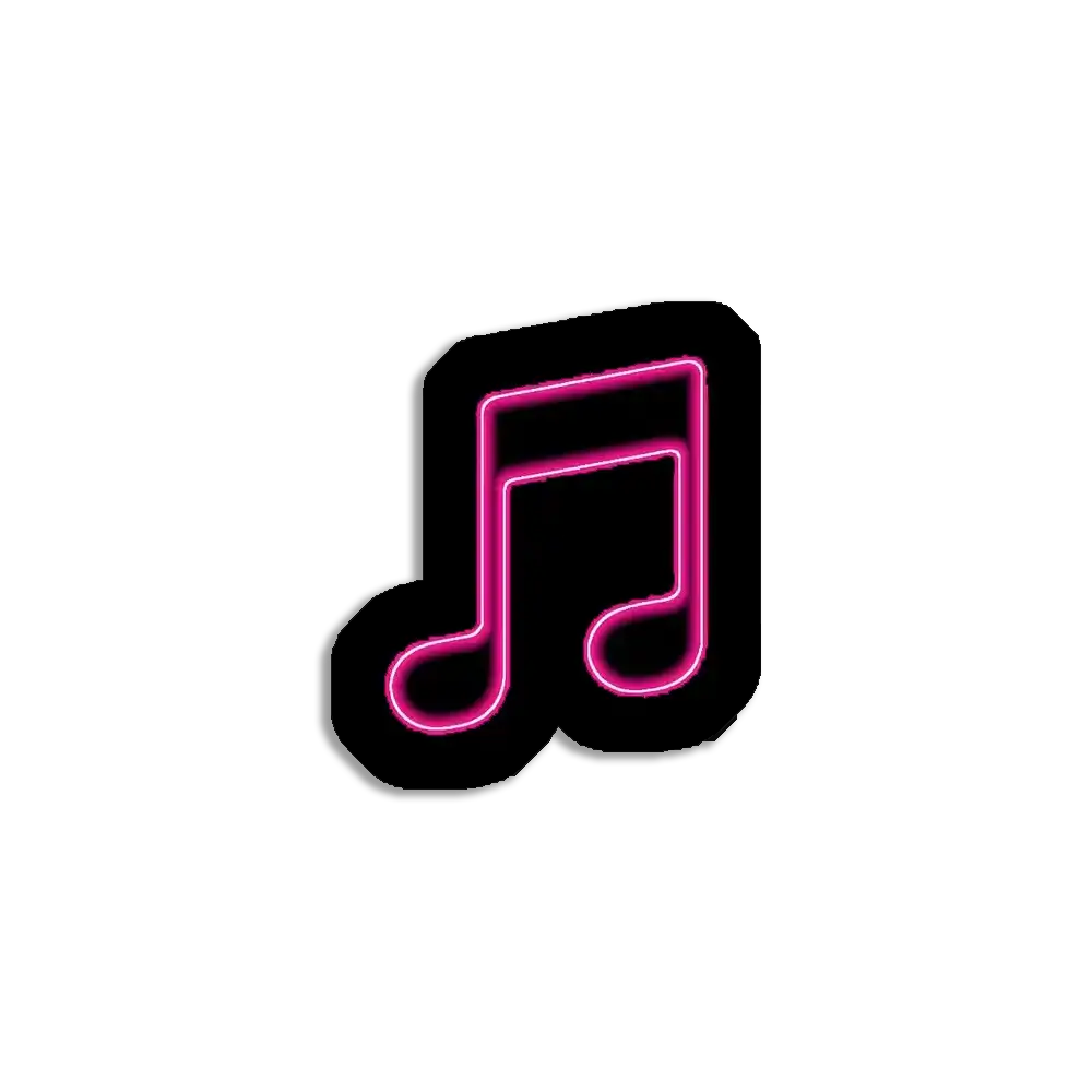Neon Music Sign Sticker