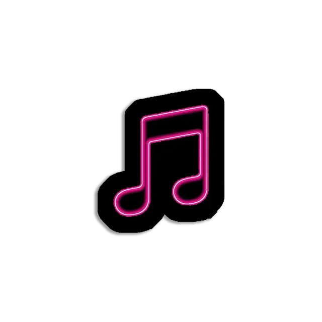Neon Music Sign Sticker