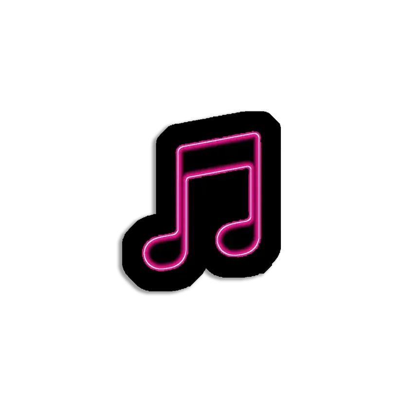 Neon Music Sign Sticker