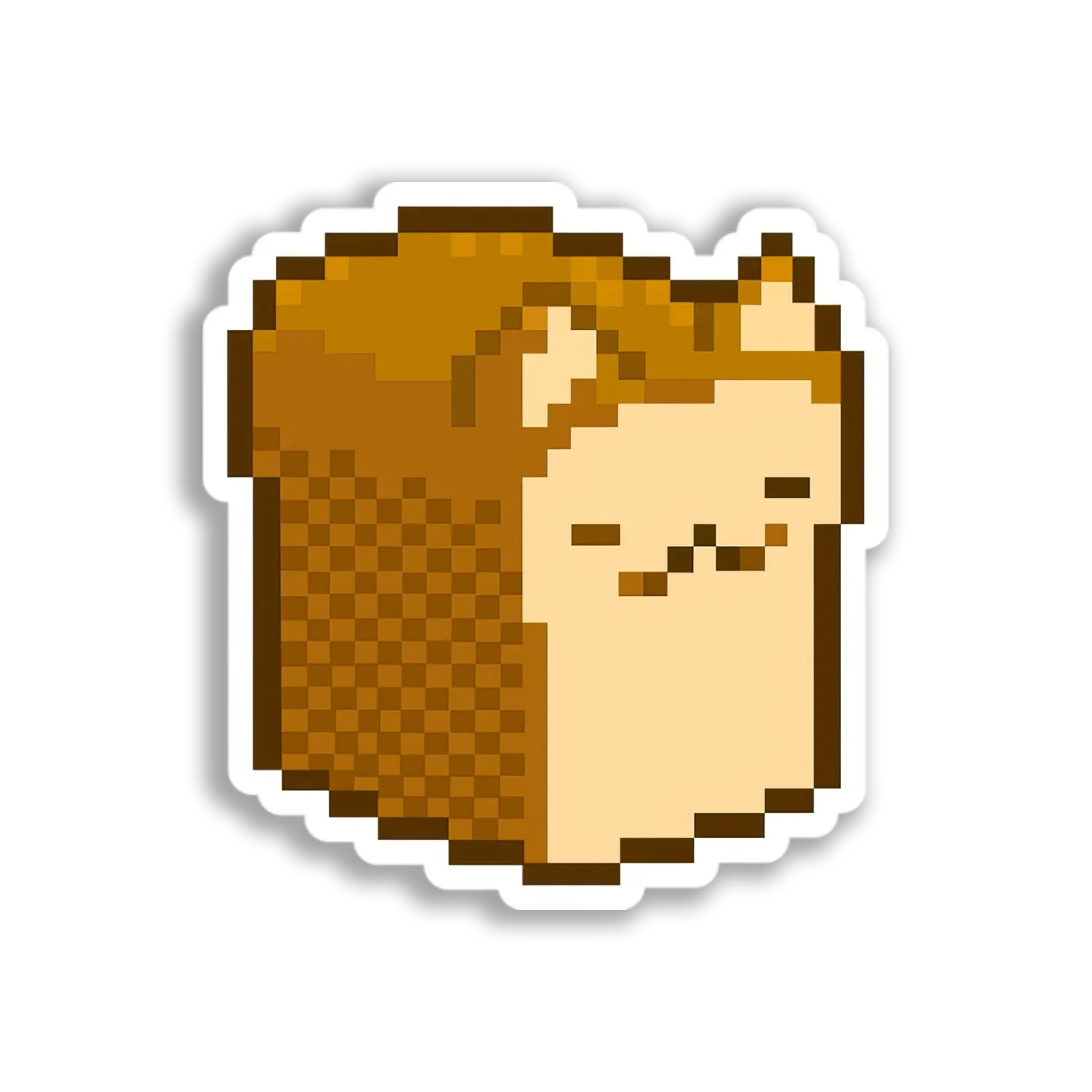 Pixel Cat Bread Loaf Sticker