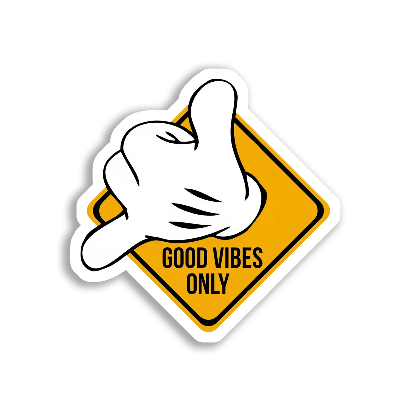 Good Vibes Only Sign Sticker