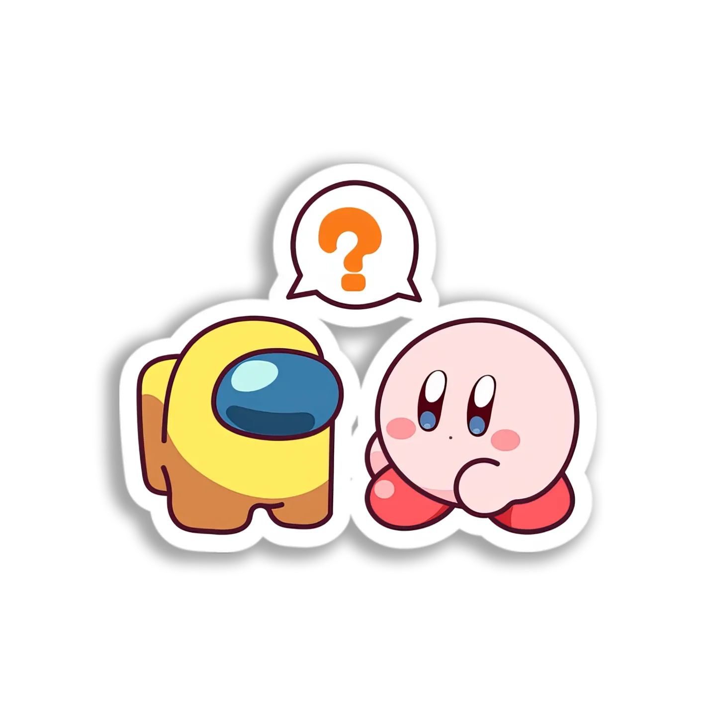 Among Us and Kirby Sticker