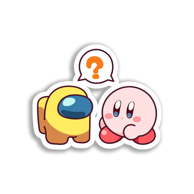 Among Us and Kirby Sticker