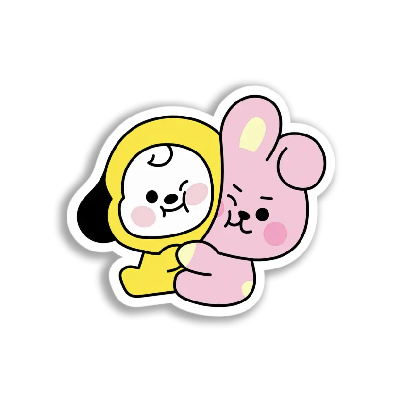 BT21 Characters Hugging Sticker
