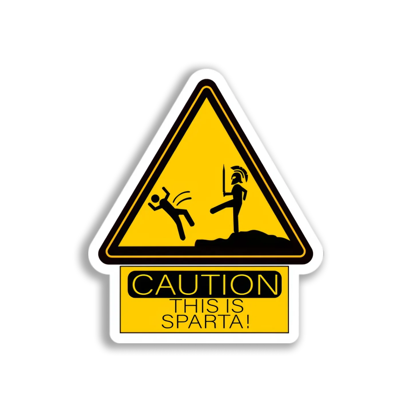 Spartan Kick Warning Sticker