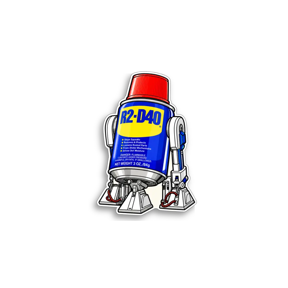 Robot Spray Can Sticker