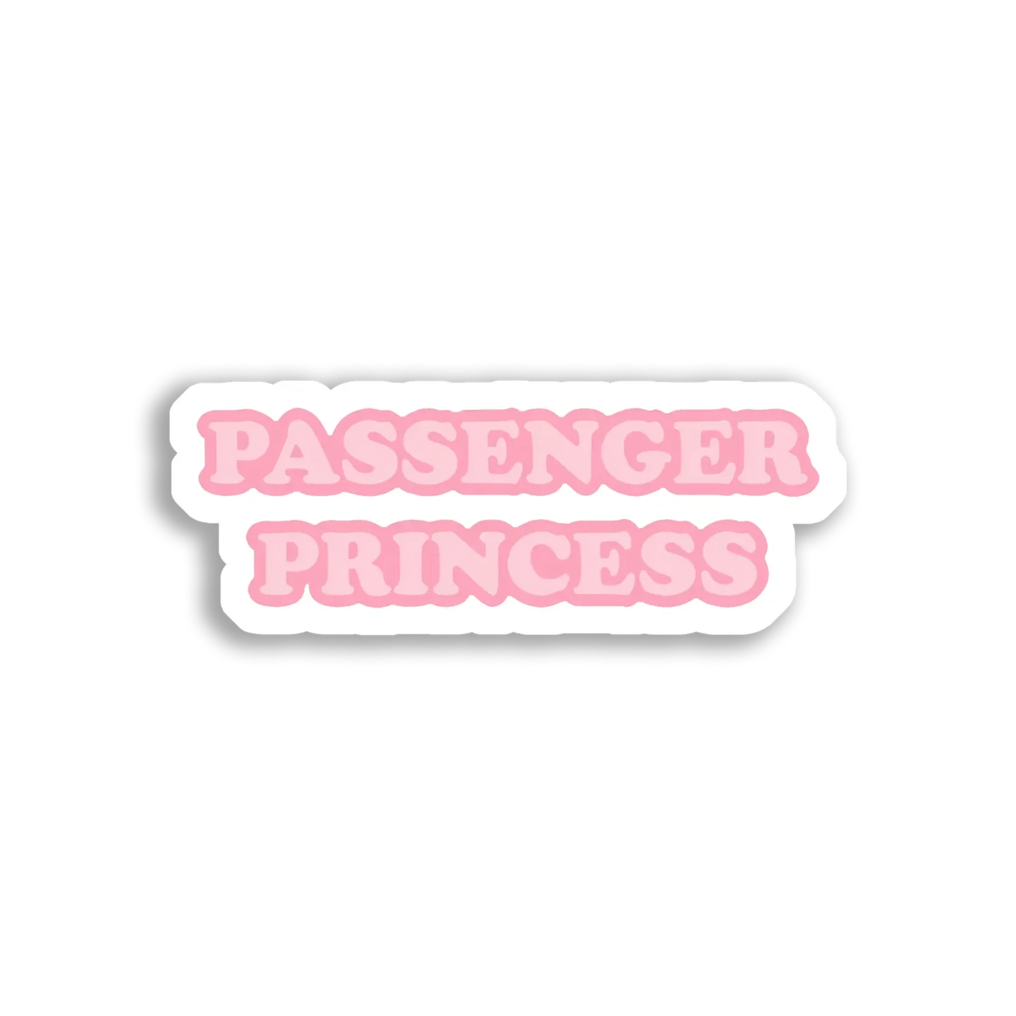 Passenger Princess in Pink Car Sticker