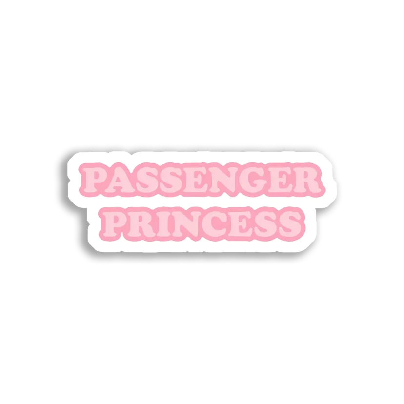 Passenger Princess in Pink Car Sticker