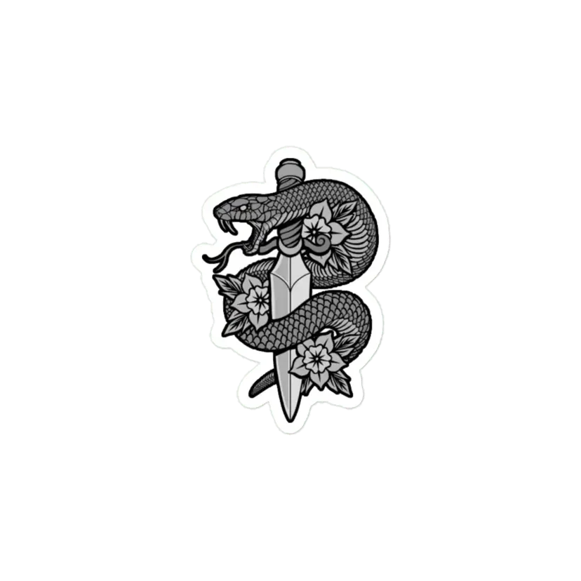 Snake & Dagger Sticker