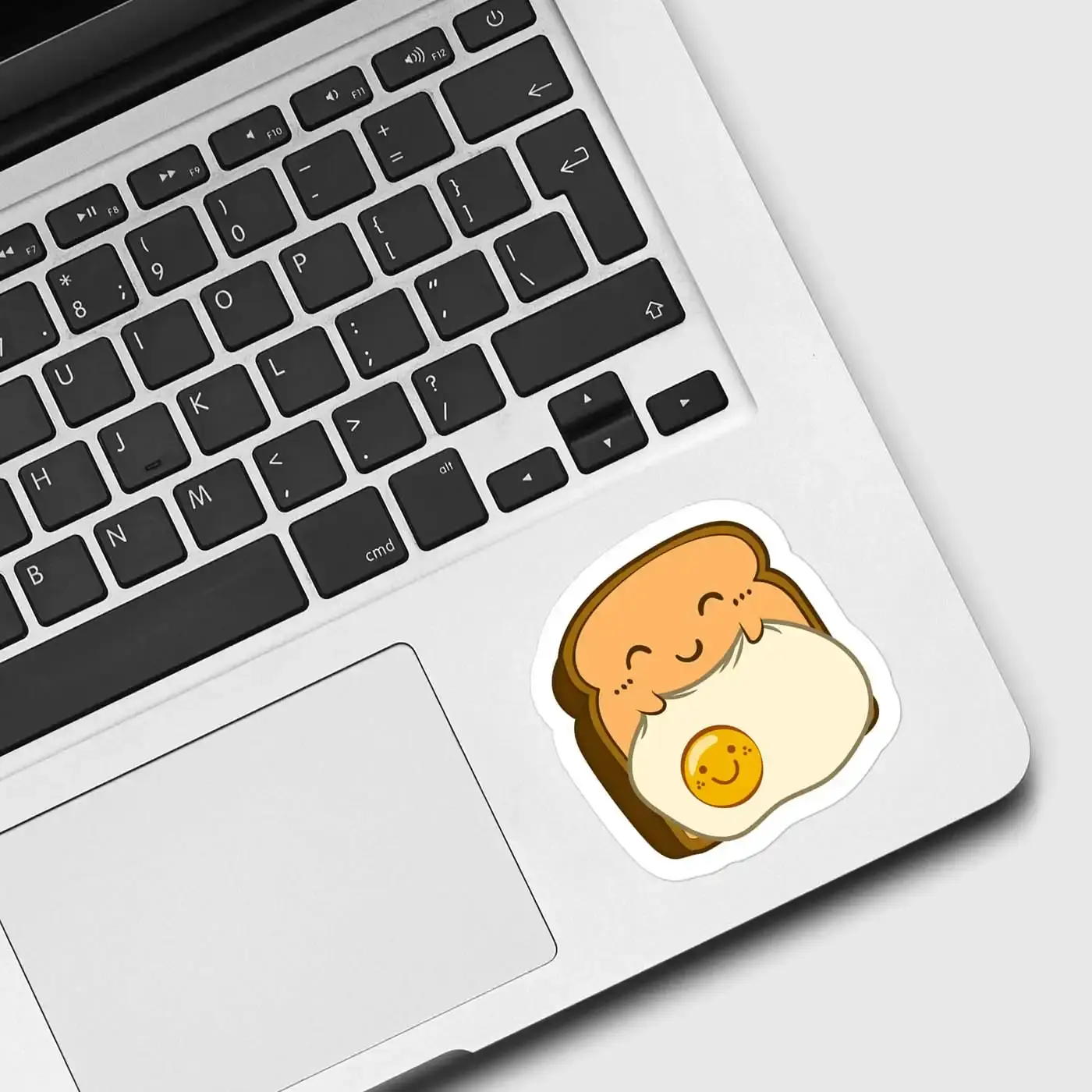 Kawaii Sleeping Toast with Egg Sticker