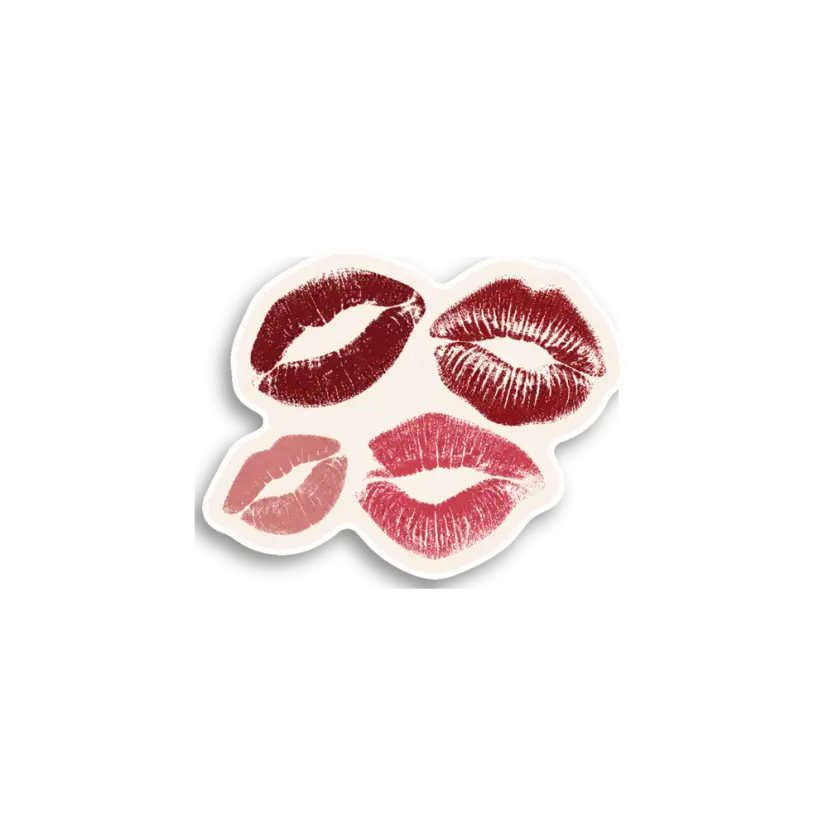 Lipstick Kisses Cluster Sticker