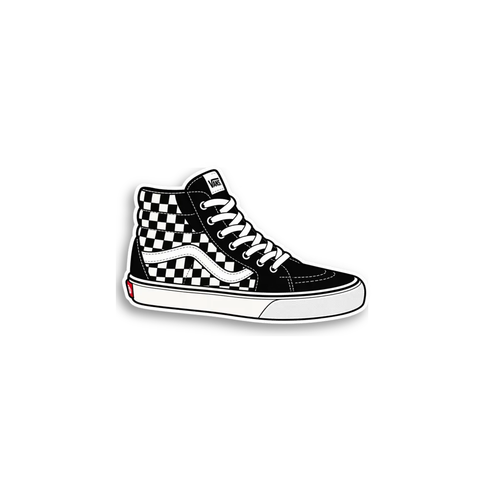Checkerboard High Top Sticker