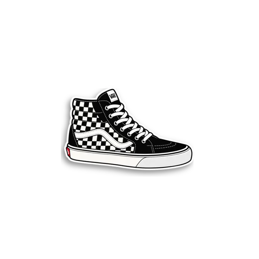 Checkerboard High Top Sticker