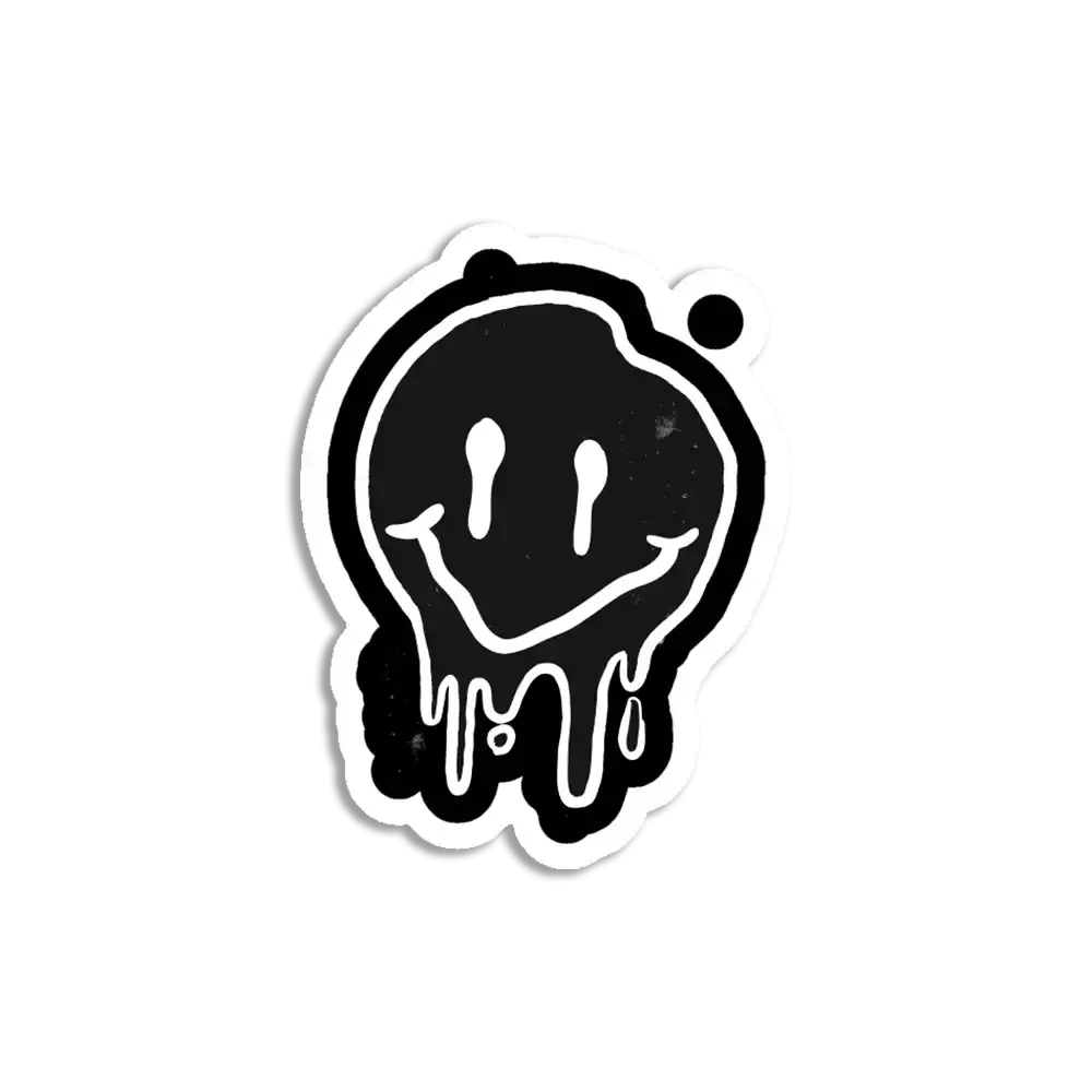 Melting Smiley Face Sticker