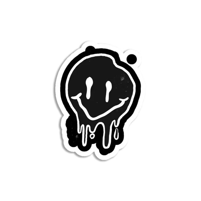 Melting Smiley Face Sticker