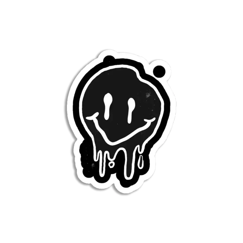 Melting Smiley Face Sticker