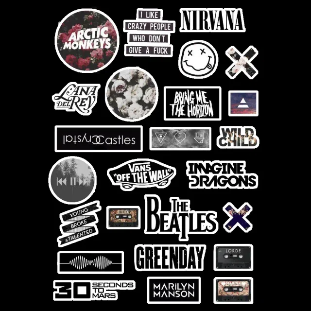 Aesthetic Black Stickers