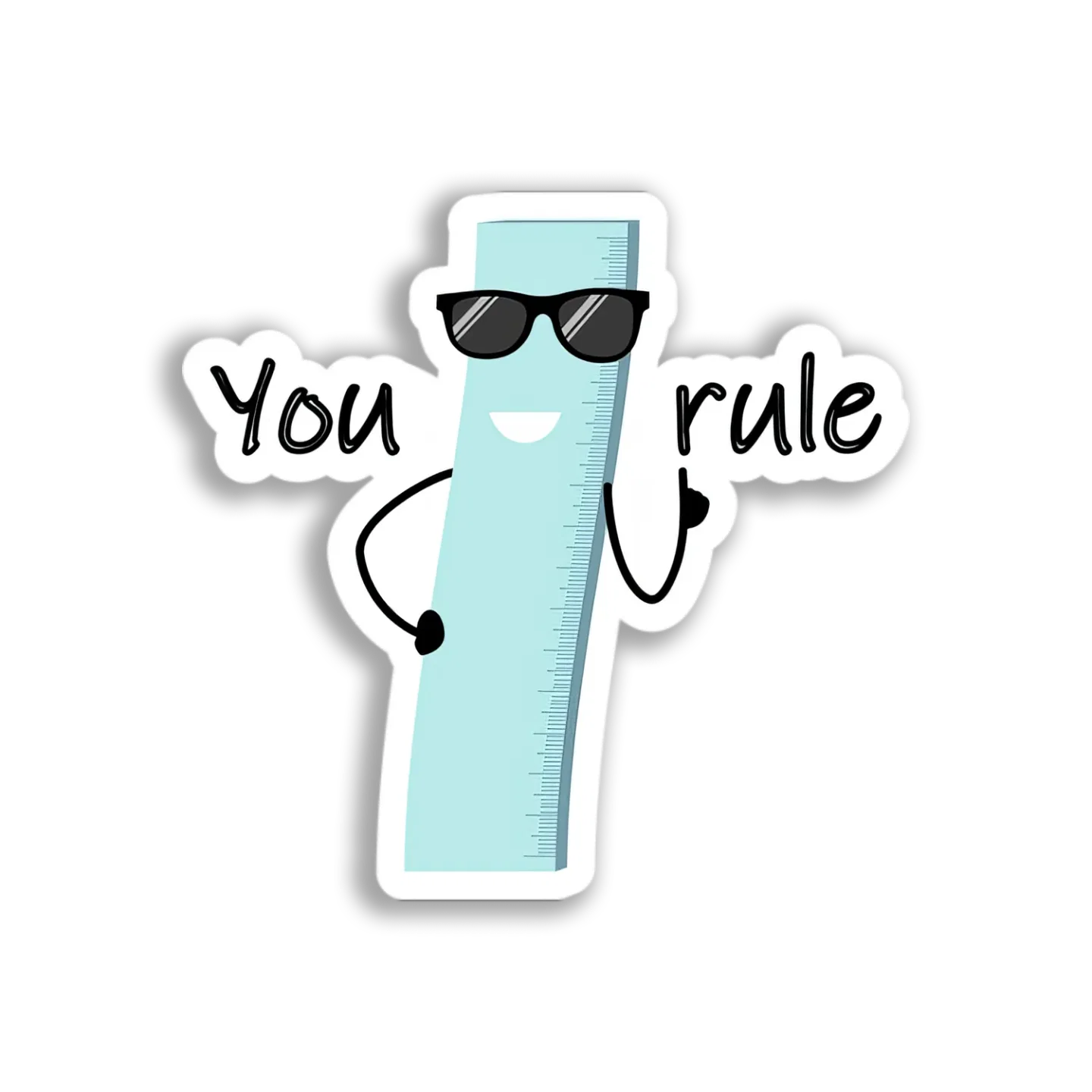 Cool Ruler Character Sticker
