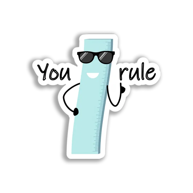 Cool Ruler Character Sticker