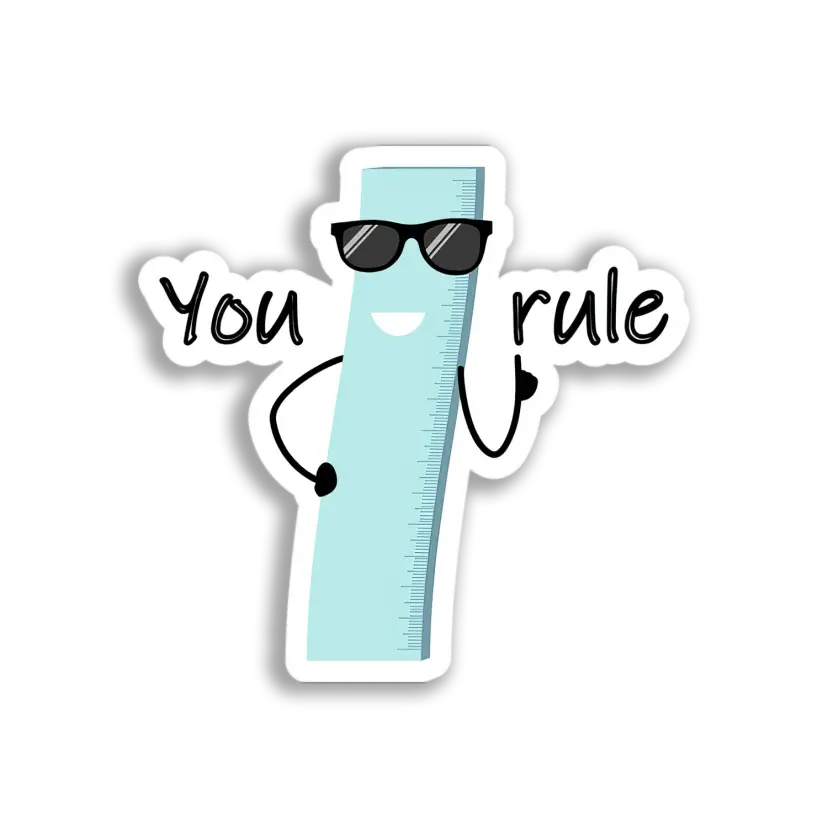 Cool Ruler Character Sticker