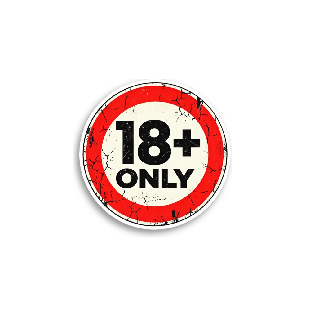 18 Plus Only Sticker
