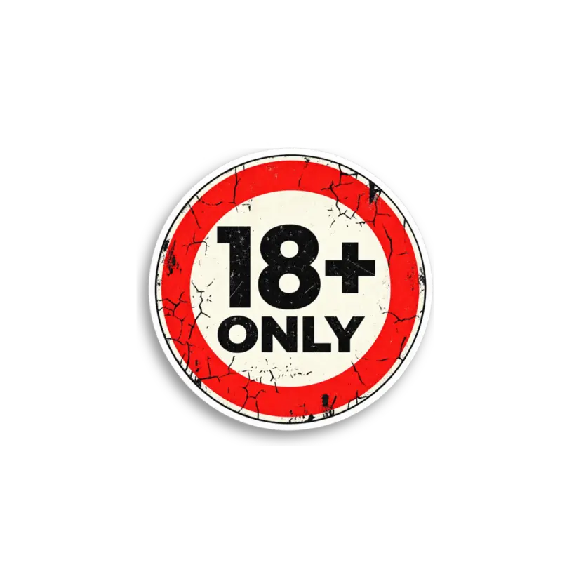 18 Plus Only Sticker