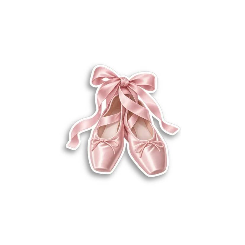 Pink Ballet Flats Sticker