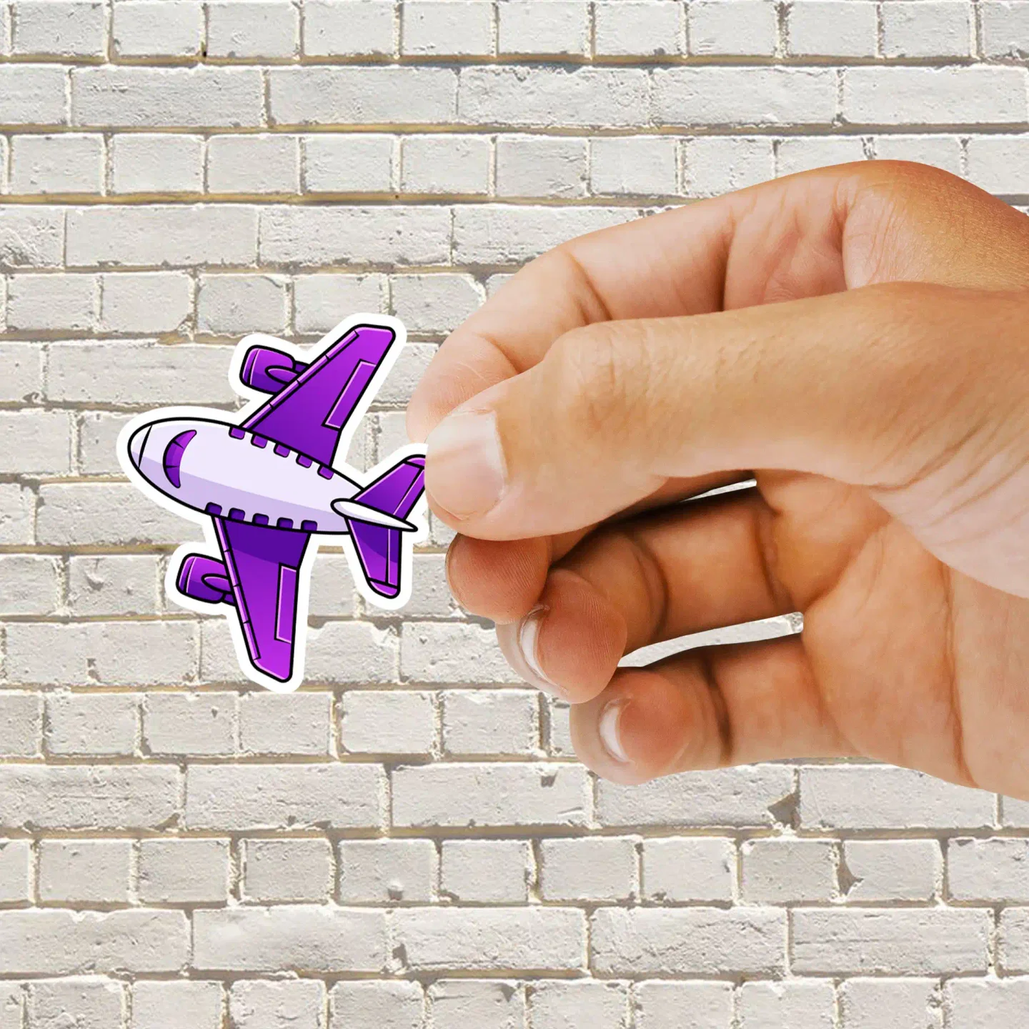 Purple Plane Sticker