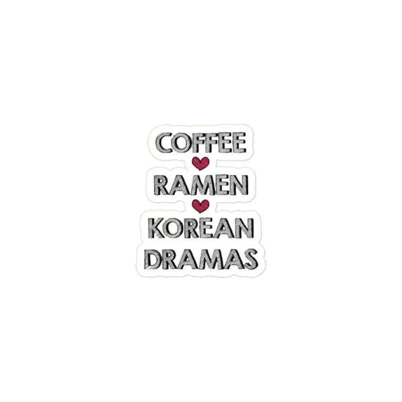 Coffee Ramen Korean Dramas Sticker