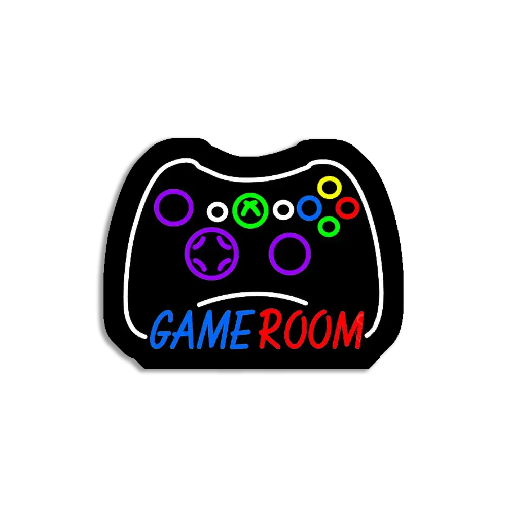 Neon Game Room Sign Sticker