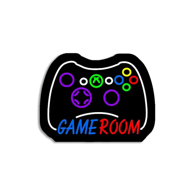 Neon Game Room Sign Sticker