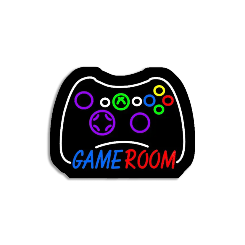 Neon Game Room Sign Sticker